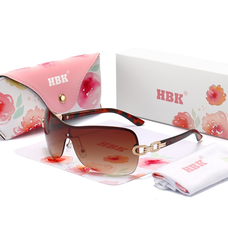 HBK Italy Oversized Gradient Sunglasses Women TOP QUALITY Brand Vintage Lady Summer Style Sunnies Shades Sun Glasses FemaleUV400