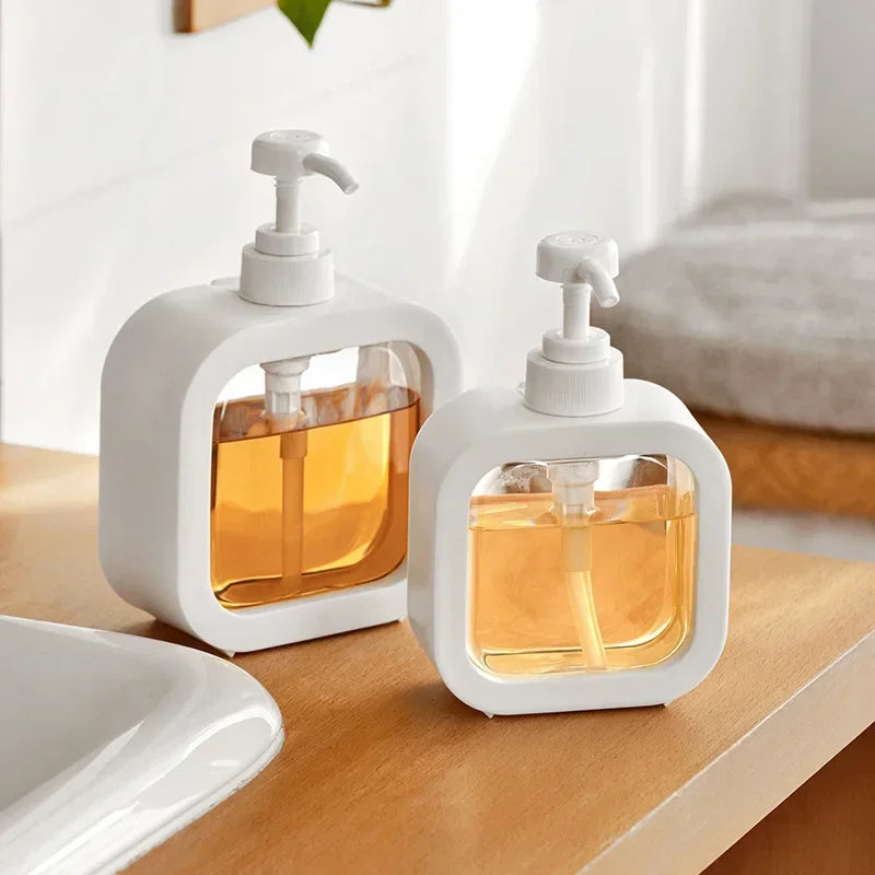 Liquid Dispenser Bottles Push-Up Kitchen Soap Dispenser Large Capacity Cleaning Fluid Container Sink Accessories