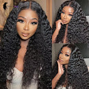 26 28 30 inch Glueless Wigs Human Hair Ready To Wear 6X4 Water Wave Pre Cut Lace Closure Wig Brazilian Deep Curly Wigs For Women
