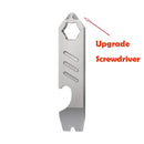 8 IN 1 MINI TC4 Titanium Alloy Crowbar Bottle Opener Graduated scale Hexagon Wrench EDC Outdoor Tools Multifunction Camping Gear