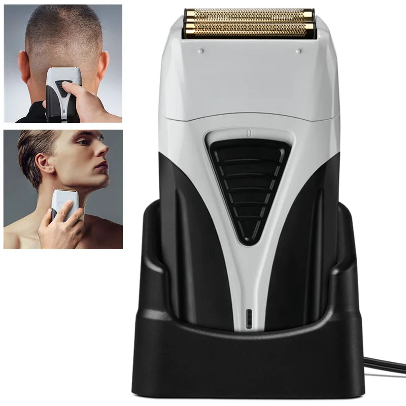 Professional Barber Hair Electric Shaver For Men Beard Electric Razor Bald Head Shaving Machine Finishing Rechargeable Set