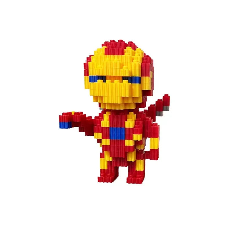 Disney Sanrio Kulomi Building Block Toys Cartoon Characters , Mario Katie Cat Small Particle  Assembly Toys Wholesale Spider-Man