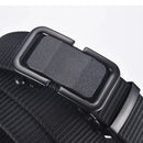 Men's Belt Automatic Metal Buckle Imitation Nylon Webbing Outdoor Work Belt Toothless Automatic Buckle Casual Sports Canvas Belt