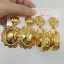 Women Gold Color Wedding Earring Dubai Nigeria Personalized Style 18k Gold Plated Jewelry Accessories Large Hoop Earrings