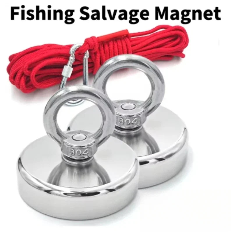 D16~D42mm Super Strong Neodymium Fishing Hook N52 Heavy Duty Rare Earth Neodymium with Countersunk Hole Eyebolt Salvage Magnetic
