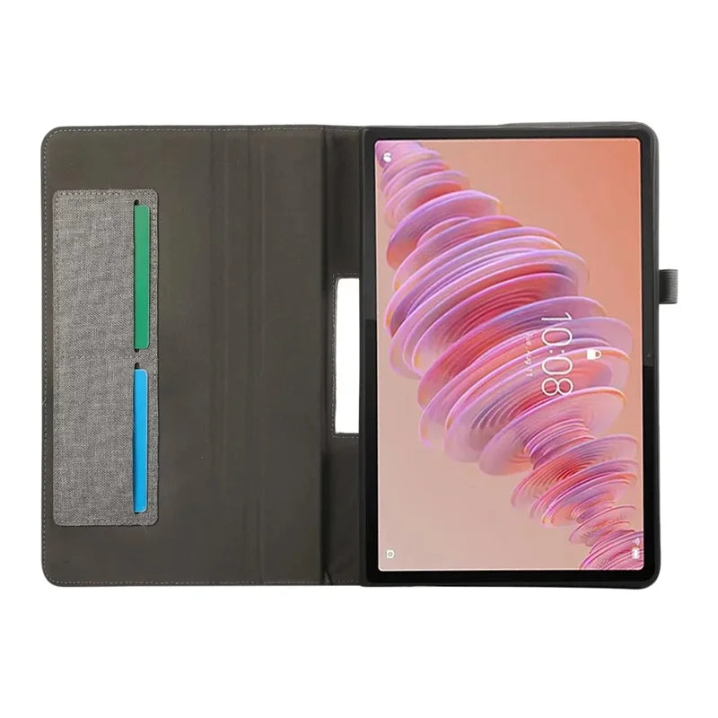 Luxury Flip Oxford Cloth Fabric Case For Lenovo Tab Plus 11.5 inch 2024 Tablet Protective Cover Hülle Coque Capa