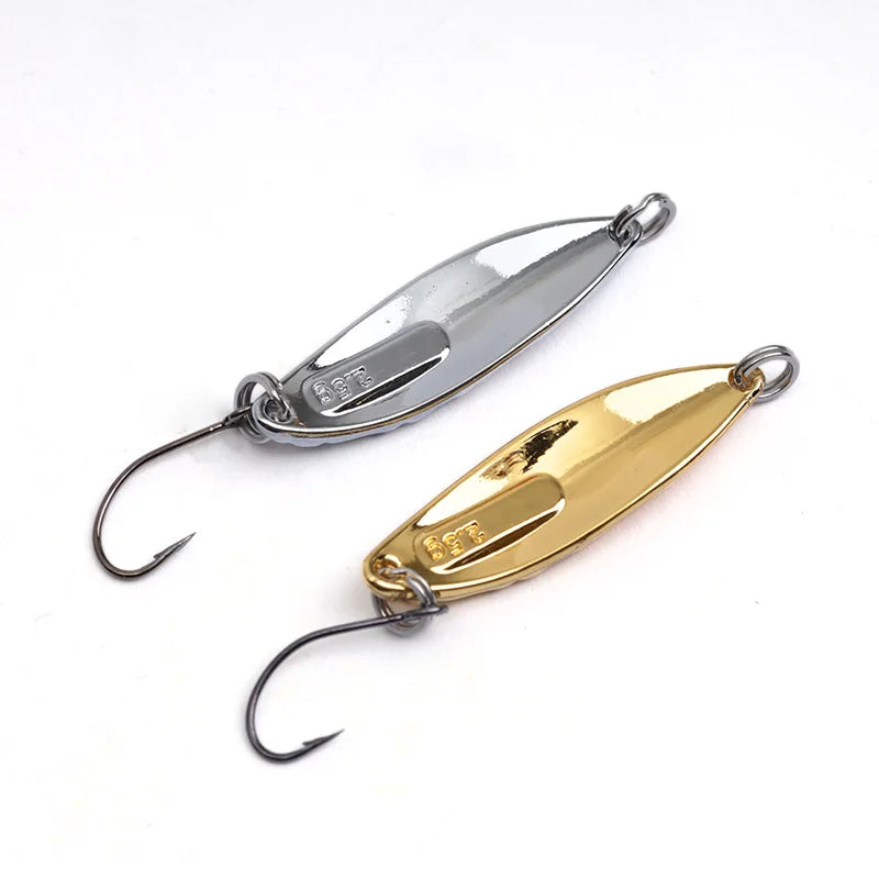 OUTKIT Mini Fishing Lure 2.5g3.5g Spoon Metal Lures Spinner bait Minnow Small Fish Single Hook jig Stream Trout Baits Pesca Hot