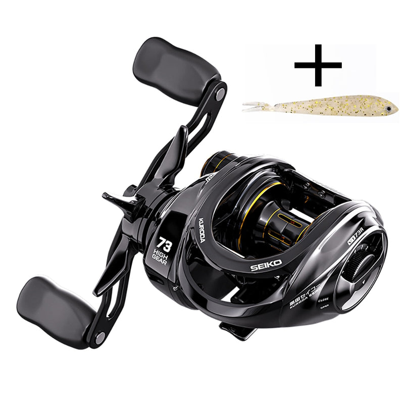 Ultra Smooth Fishing Baitcasting Reel 10KG Max Drag 17+1 BB 7.3:1 High Gear Metal Line Cup Sea Jig Wheel For Catfish Bass Carp