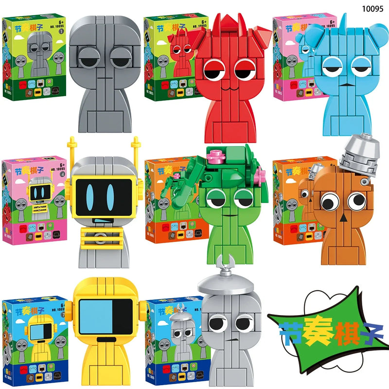 Sprunki Blocks Toys Sprunki Incredibox Building Blocks Model Children's Educational Oren Wenda Building Block Toys for Kids Gift