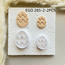 Shapes Small Easter Theme Polymer Clay  Cutter for Making Earrings, Easter Egg Rabbit Shape crucifix Soft pottery jewelry making