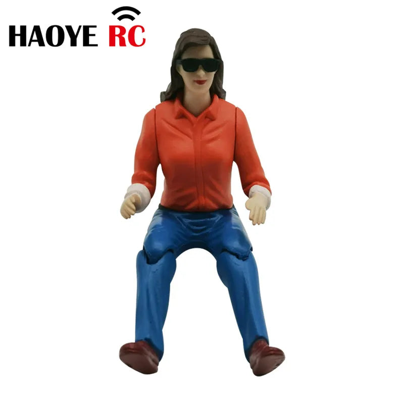 Haoye 1Pc Male/Female With/Without Sunglasses Truck Driver For RC Plane Car Truck Boat Hobby Toy Model Pilot Figure