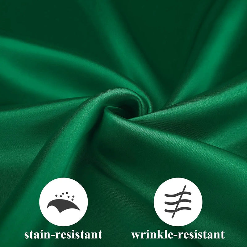 10pcs Napkins Cloth Green Satin Soft Table Napkins for Hotel Christmas Party Wedding Banquet Dinner Table Decoration