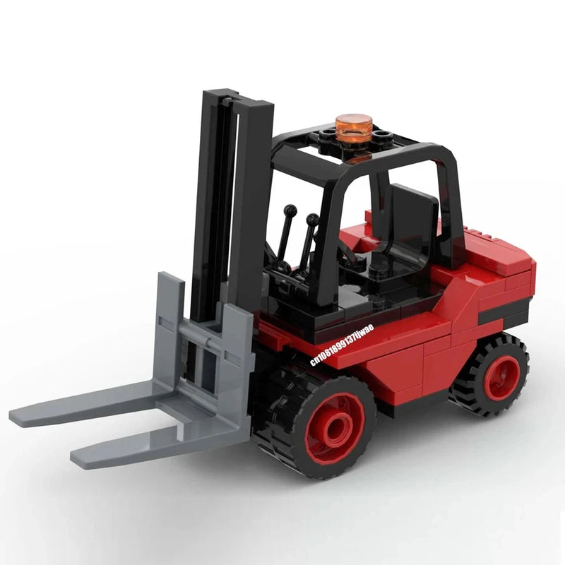 NEW 80PCS MOC city Engineering Modular Industrial Lift Truck Forklift model DIY creative ideas Child Toy Gift technology Blocks