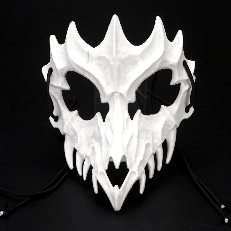 Halloween Mask Half-face Mask Cos Dragon God Fierce Tiger Night Fork Tengu Man Wolf Mask Performance Skull Masks