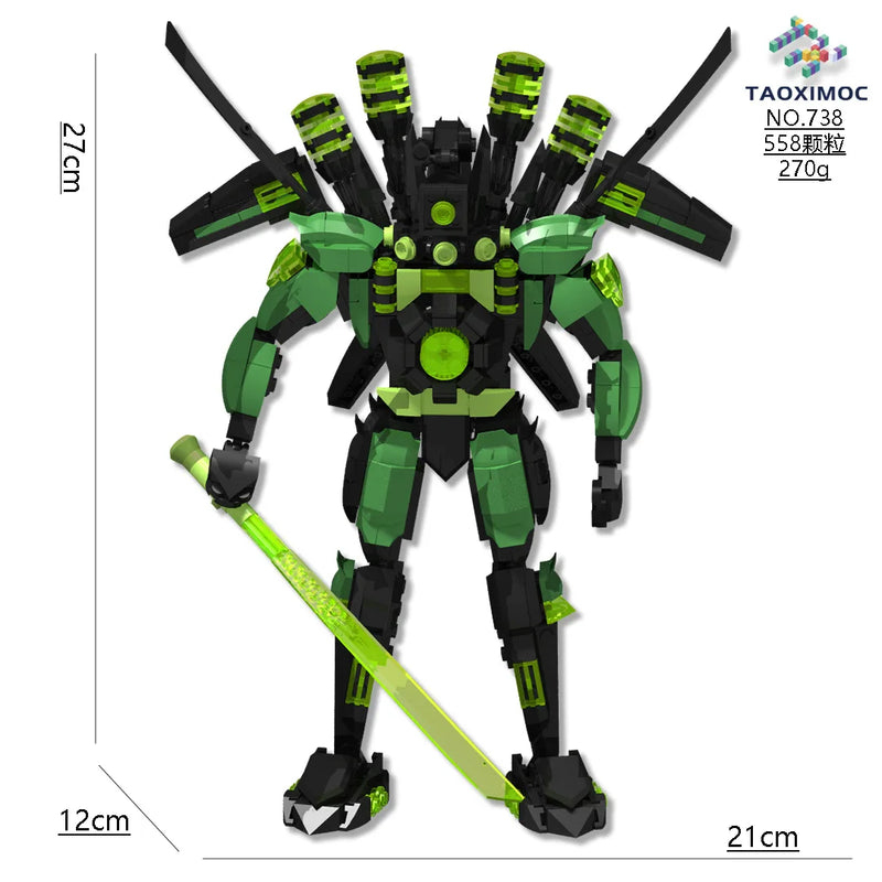 Skibidi Toilet Titan TV Man Speakerman Horror Game Bosses Camara Building Block Cartoon Doll Model Kids Birthday Halloween Gift