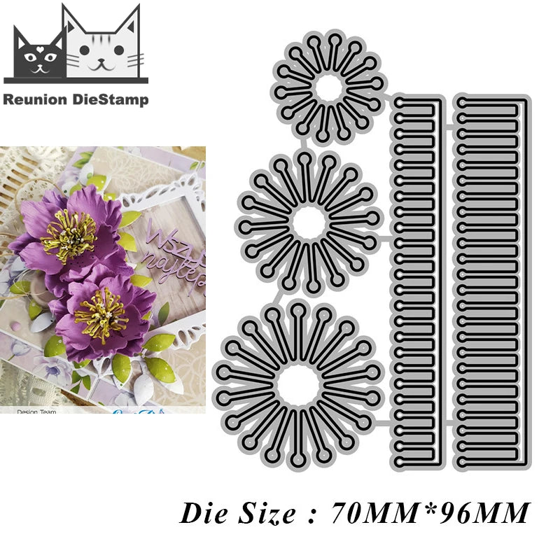 2022 New Arrival Two Leaves Combination Metal Cutting Die Decorative Scrapbooking Album Knife DIY Handmade Card Punch Embossing