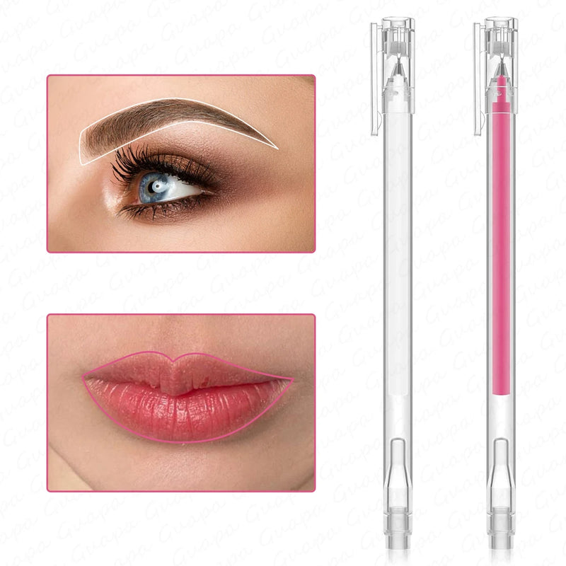 2PCS Eyebrow Marker Pen Tattoo Accessories Microblading Surgical Skin Permanent Make up Supplies White Surgical Scribe Tool