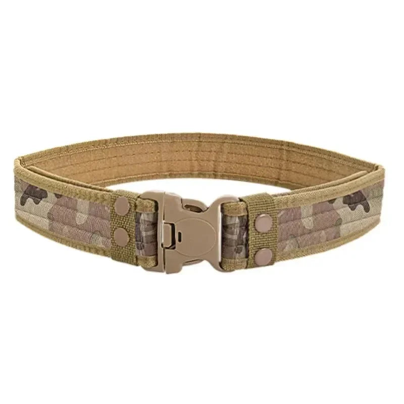 130cm Unisex Stretch Canvas Belt Quick Release Machine Washable Fashionable Braided Design Army Accessory Hunting Tactical Belts