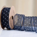 10Yards 4CM Polka Dots Organza Gauze Packaging Ribbon Tape Flower Gift Box Wrap Bow DIY Wedding Christmas Party Decoration