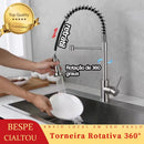 Torneira Cozinha Moderna com Spray Articulado Versátil