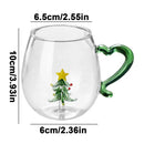 3d Animal Glass Cup 400ml Christmas Theme Animal Inside Glass Christmas Drinking Glasses Cartoon Animal Shape Glass Coffee Mug