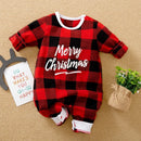 Toddler Boys Girls Rompers Kids Baby New year Costume Christmas Claus Red Jumpsuits + Hats 2pcs Cotton Outfits For Newborn 0-24M