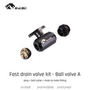 Bykski Valve Kit Drain Push Water Combination Ball G1/4" Computer Case Cooling Copper & Aluminum