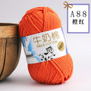 2Pcs Milk Cotton Knitting Yarn Soft Warm Yarn for Hand Knitting Worsted Crochet Threads Wool Line for Handmade