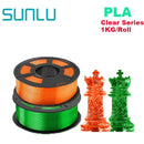 SUNLU 2KG 3D PLA/PETG/PLA PLUS/Clear Filament 1.75mm 2Roll 1KG 3D Printer Neatly Wound 3D Filament for 3D Printer& 3D Pen