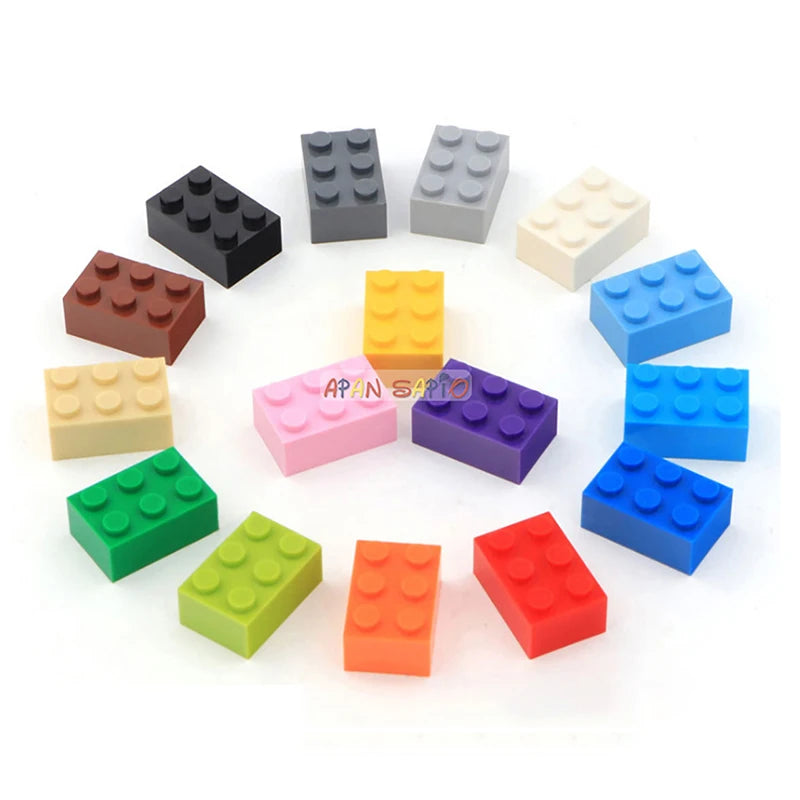 10pcs/lot DIY Blocks Building Bricks Thick 2X3 Educational Assemblage Construction Toys for Children Size Compatible With Brand