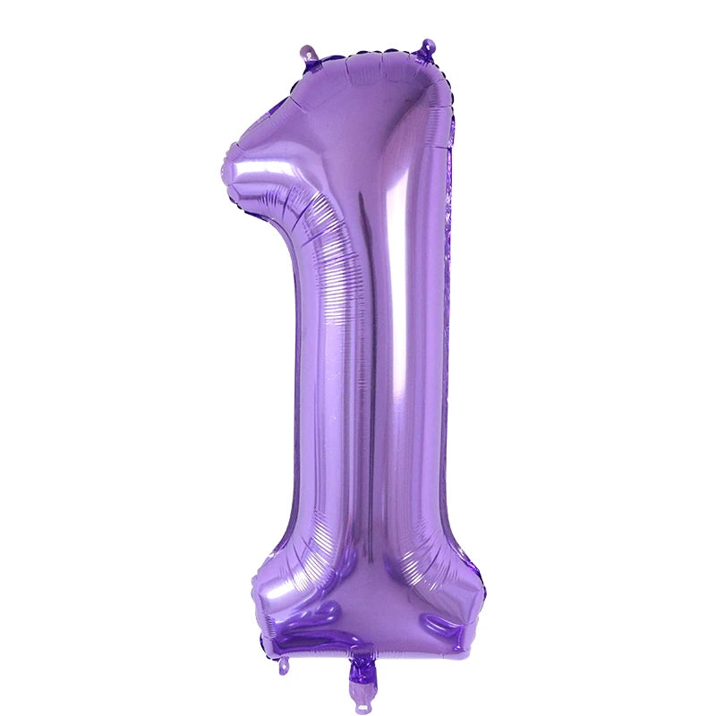 40inch 1st Turquois Rose Gold Silver Big Number Foil Helium Balloons Baby Shower 1 Years Old Birthday Party Decoration Globos