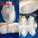 6 Holes Rabbit Easter Silicone Mold Single 3D Bunny Cake Mould Handmade Soap Candle Model Mousse Cake Decorating Tools Bakeware