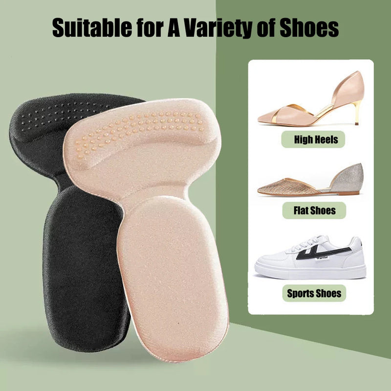 Memory Foam Heel Insoles for Large Sports Shoes Women High Heels Inserts Adjustable Size Antiwear Foot Pain Relief Cushion Pads