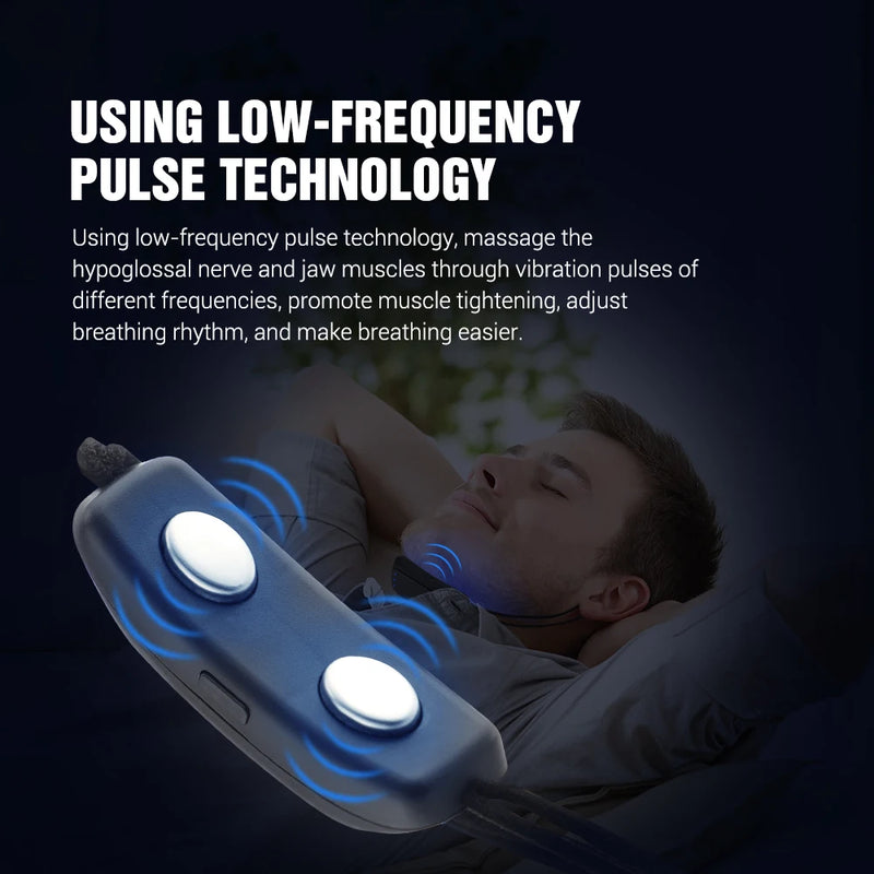 Smart Anti-snoring Device EMS Pulse Sound Wave Induction anti Sleep Snoring Artifact Specializing Snoring for Men Women Device