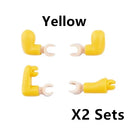 MOC Military Building Blocks Soldiers Figures Special Accessories Squatting Posture Arm Hand Kit Bricks Toys For Kid Gifts O020