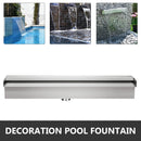 SucceBuy Waterfall Pool Fountain Stainless Steel Pipe Connector Spillway Garden Outdoor Pond Rectangular Swimming Pool Fountain