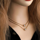 5pcs 8mm Stainless Steel 3 Rows Rhinestones Round Tube Charm Beads Crystal for Jewelry Making Diy Material	Make Up Needlework