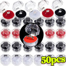 Crystal Transparent Rings Earrings Display Boxes Wedding Ring Packing Jewelry Boxes Valentine's Day Jewelry Organizer Gift Box