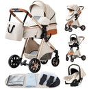 3-in-1 baby pram Travel system Lightweight pram from birth All-terrain baby pram Compact folding pram Summer