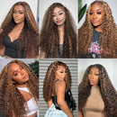 250 Density 30 Inch Highlight Wig Human Hair Deep Wave 13x6 Hd Lace Front Wig 13x4 Curly Human Hair Wigs  Pre Plucked For Women