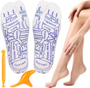 1set Foot Massage Acupuncture Point Socks English Version Meridian Acupoint Warp Acupressure Massager Reflexology Physiotherapy