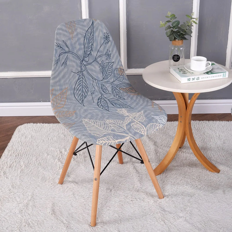 Shell Chair Cover Fashion nordic christmas cover Elastic Armless Scandinavian Chair Kitchen Bar Seat Cushion Furniture protect