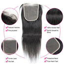 Straight Weaving Human Hair Extensions Bundles 28 30 32 Inch With 13x4 Lace Frontal Brazilian Human Weaves Hair Closure 4x4 5x5
