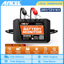 ANCEL BM300 PRO 6V 12V 24V Bluetooth Battery Monitor Battery Health Analyzer Charging Cranking System Test/Alarm Battery Tester