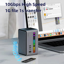 Hagibis USB C Docking Station with Dual HDMI Monitor M.2 SSD Enclosure Ethernet 100W PD USB Hub SD/TF-U100/U100 Pro/U100 Ultra