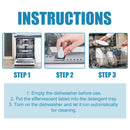 6pcs Dishwasher Cleaner Tablets Strong Dirt and Oil Removal Cleaning Sheet Descaling Detergent Tablets Kitchen Cleaning Tools