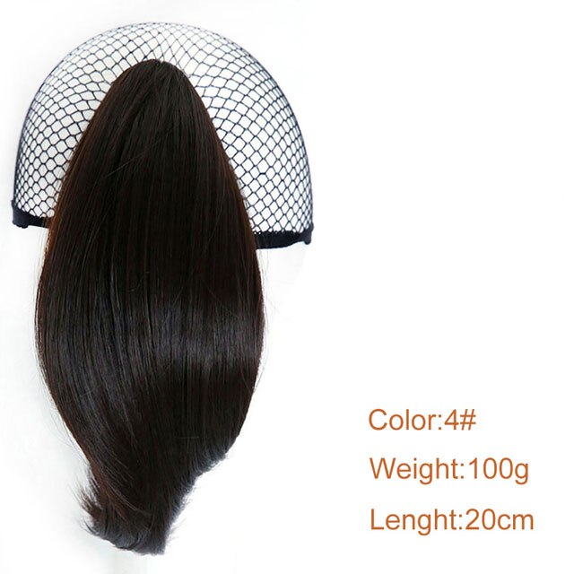 MSTN Synthetic Short Straight Ponytail Extension Claw Clip in Hair Extensions Natural Pony Tail Fake Hair Hairpiece For Women