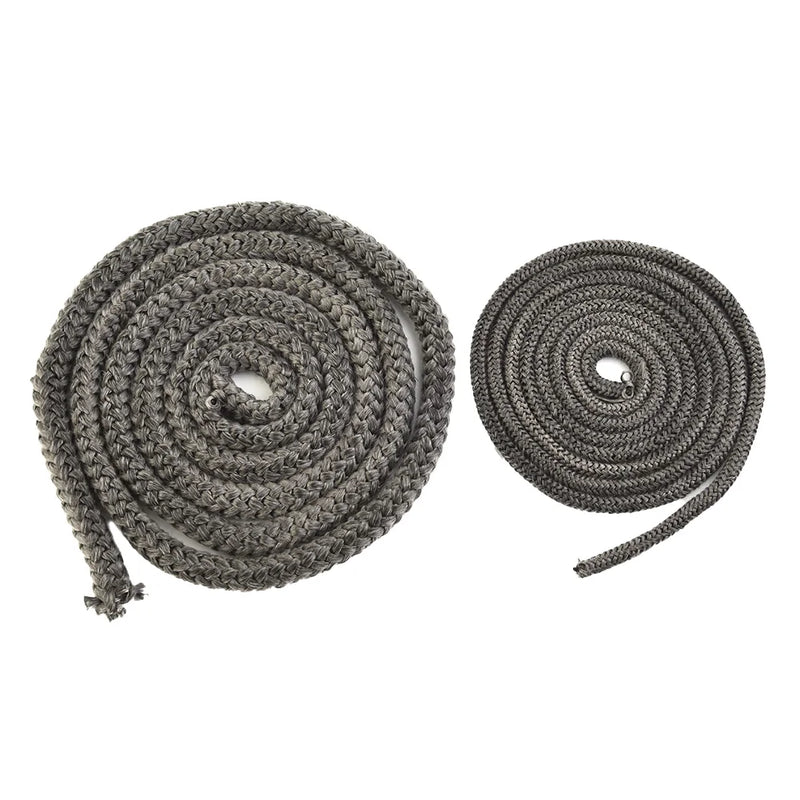 1pc Black Stove/Fire Rope  Wood Burning Stove 10/12mm 2m Length Log Burner High Temperature Fireproof Door Sealing Rope