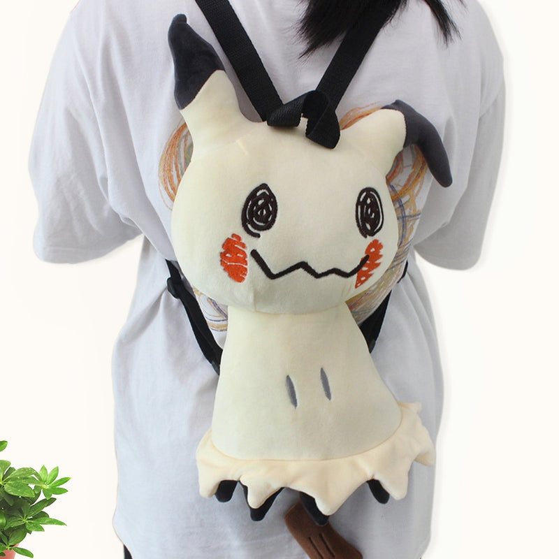 Cute Pokemon Backpack Kawaii Japanese Style Plush Bag Gengar Eevee Snorlax Backpack Schoolbag Cosplay Props Fashion Gifts