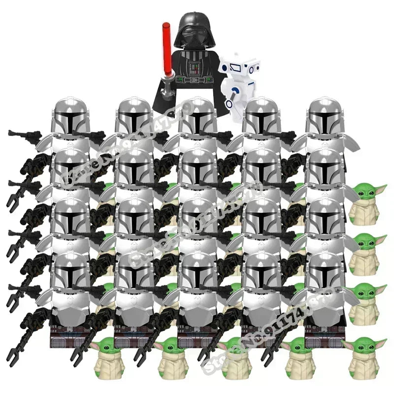 Hot Toys Star Wars 21pcs Republic Commando 501st Building Blocks TV6109 TV6106 Trooper Force 99 Hunter Crosshair Wrecker Brick